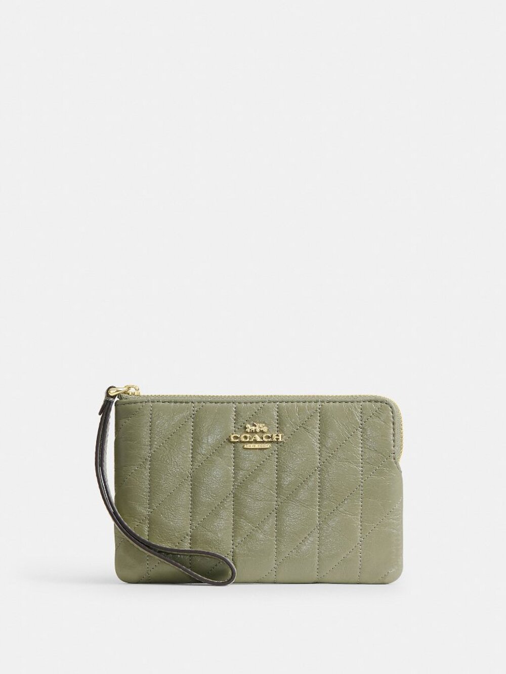 Coach Outlet Corner Zip Wristlet With Quilting